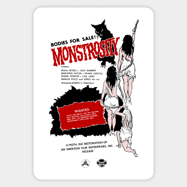 "Monstrosity" Vintage Design Sticker by MothInc